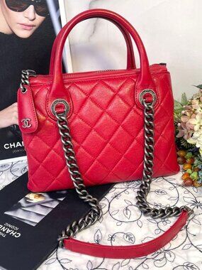 Chanel Quilted 2-Way Chain Shoulder Bag